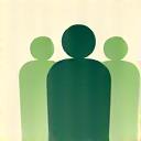 Εικονίδιο ομάδας ανθρώπων με φούσκες ομιλίας, symbolising ένα ενεργό φόρουμ κοινότητας.