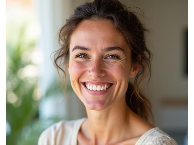 Πορτρέτο της Μαρίας, 42 ετών, χαμογελαστή και υγιής μετά την απώλεια βάρους