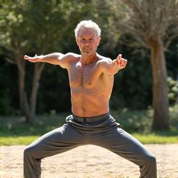 Άνδρας 50+ που κάνει διατάσεις σε εξωτερικό χώρο, σύμβολο κινητικότητας