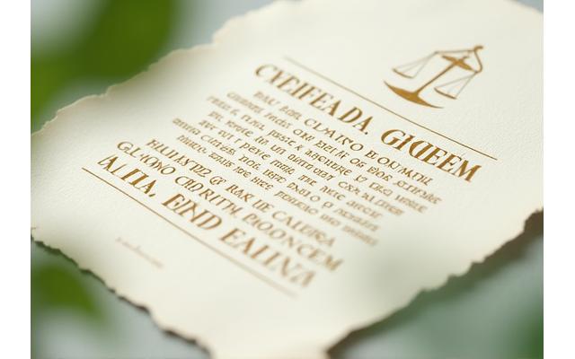 Σύμβολο δικαιοσύνης με κλίμακα και κείμενα όρων χρήσης